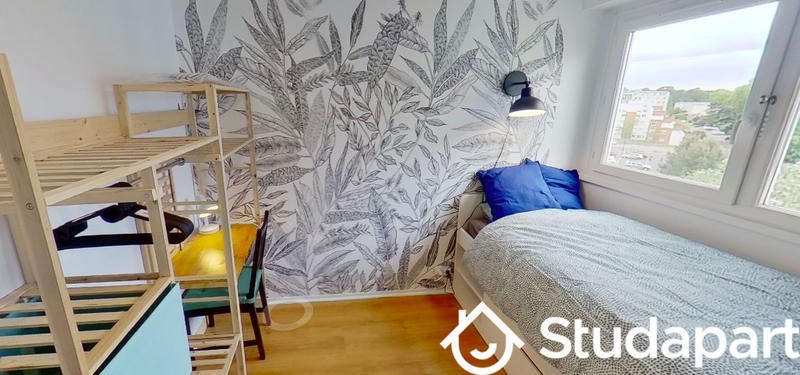 Chambre - 11 m² - 1 pièce