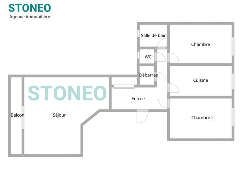 Appartement ancien - 65 m² - 3 pièces