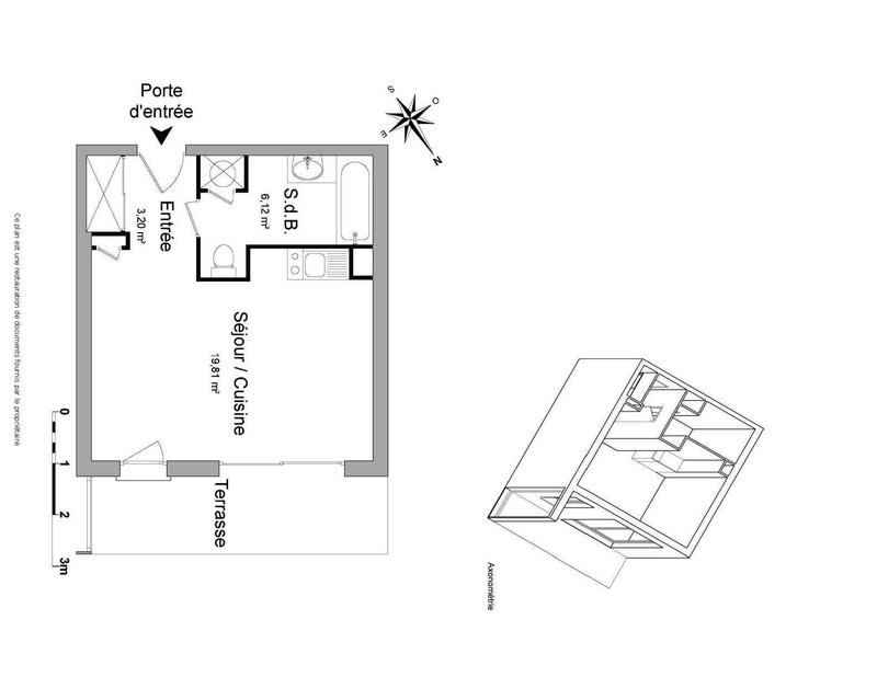 Appartement - 29 m² - 1 pièce