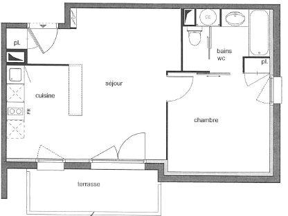 Appartement - 43 m² - 2 pièces