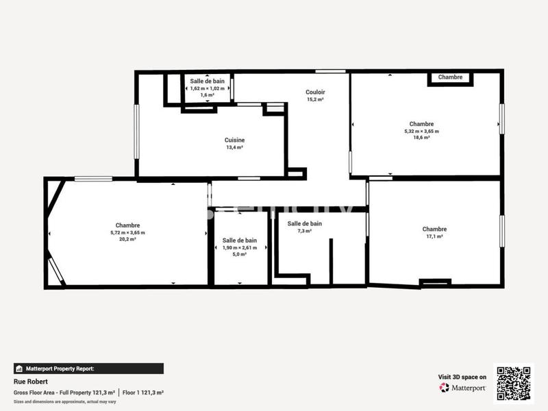 Appartement - 100 m² - 3 pièces