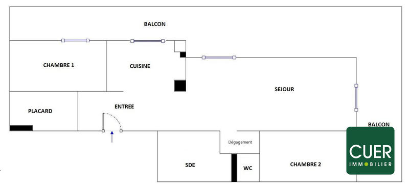Appartement - 77 m² - 3 pièces