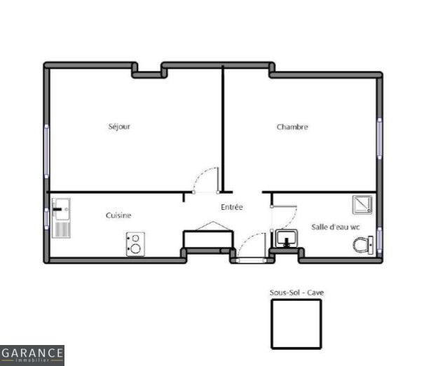 Appartement - 25 m² - 2 pièces