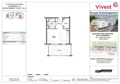 Appartement - 32 m² - 1 pièce