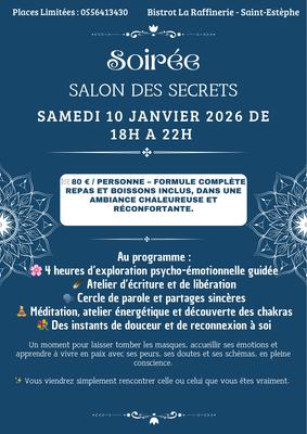 Soirée &quot;Salon des Secrets&quot; à la Raffinerie