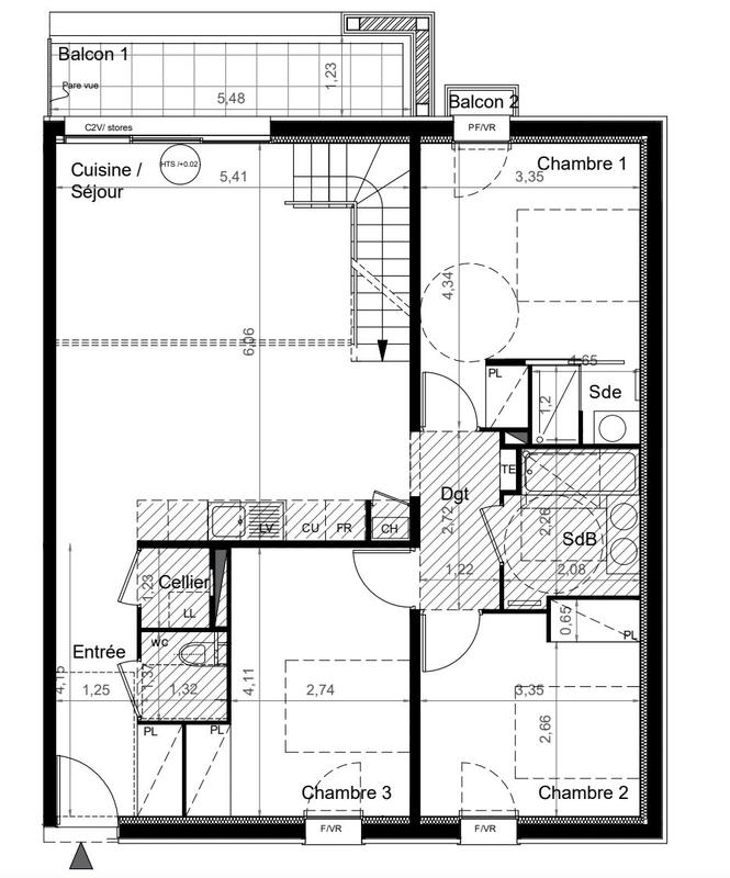 Appartement - 99 m² - 5 pièces