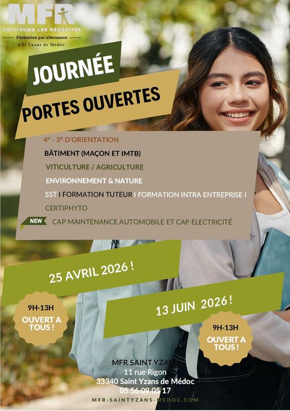 Portes Ouvertes Mfr St-Yzans