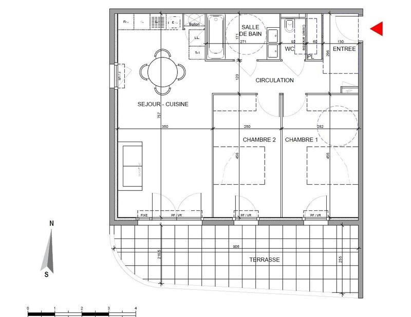 Appartement - 66 m² - 3 pièces