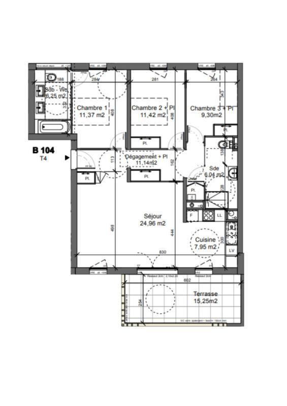 Appartement - 88 m² - 4 pièces