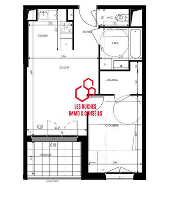 Appartement - 44 m² - 2 pièces