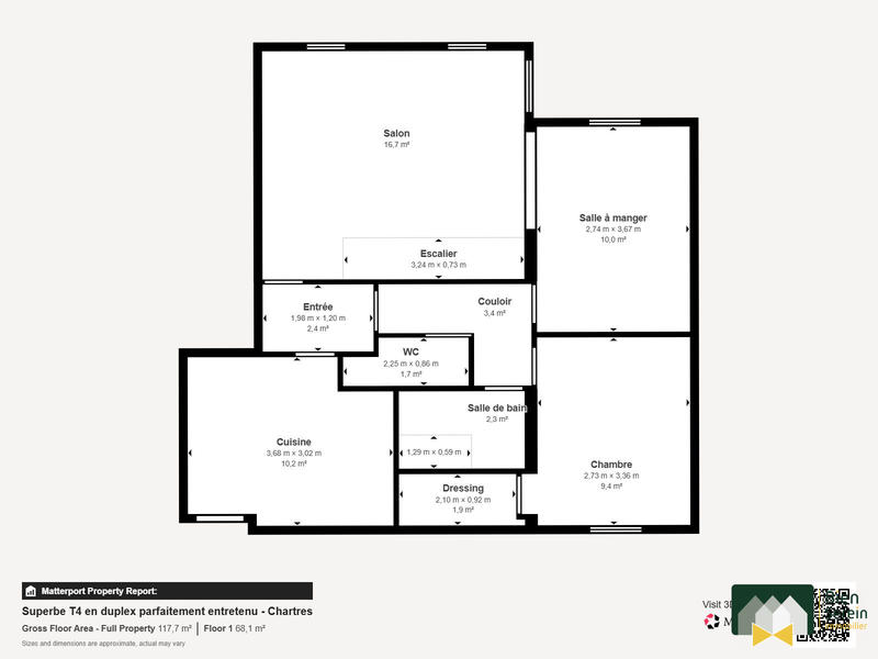 Appartement - 92 m² - 5 pièces
