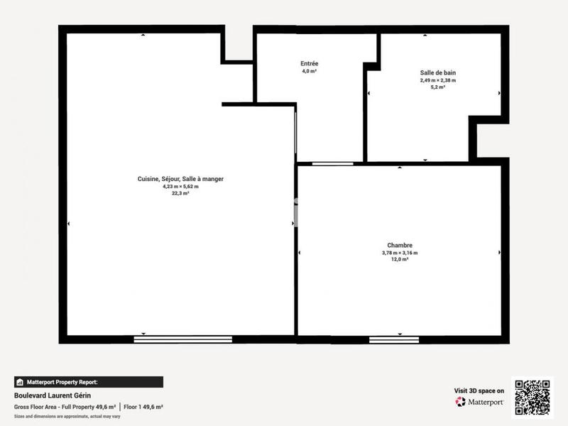 Appartement - 43 m² - 2 pièces
