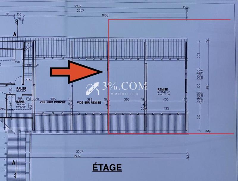 Maison - 90 m² - 1 pièce