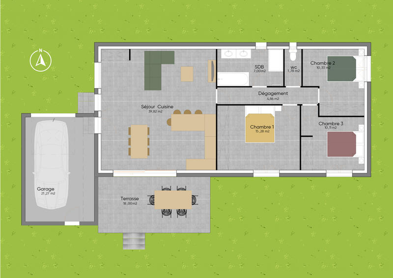 Maison - 89 m² - 5 pièces