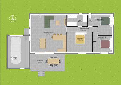 Maison - 89 m² - 5 pièces