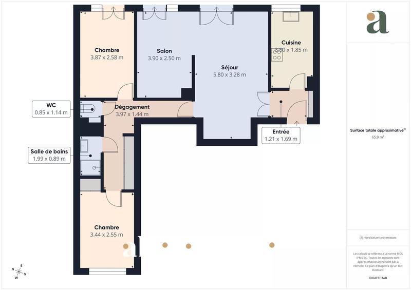 Appartement - 67 m² - 4 pièces