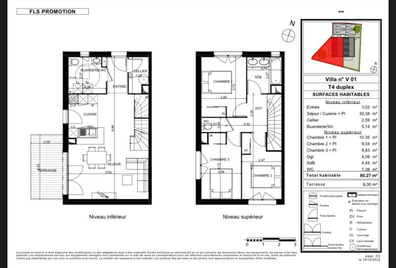 Maison - 80 m² - 4 pièces