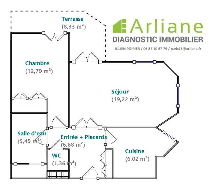 Appartement - 51 m² - 2 pièces