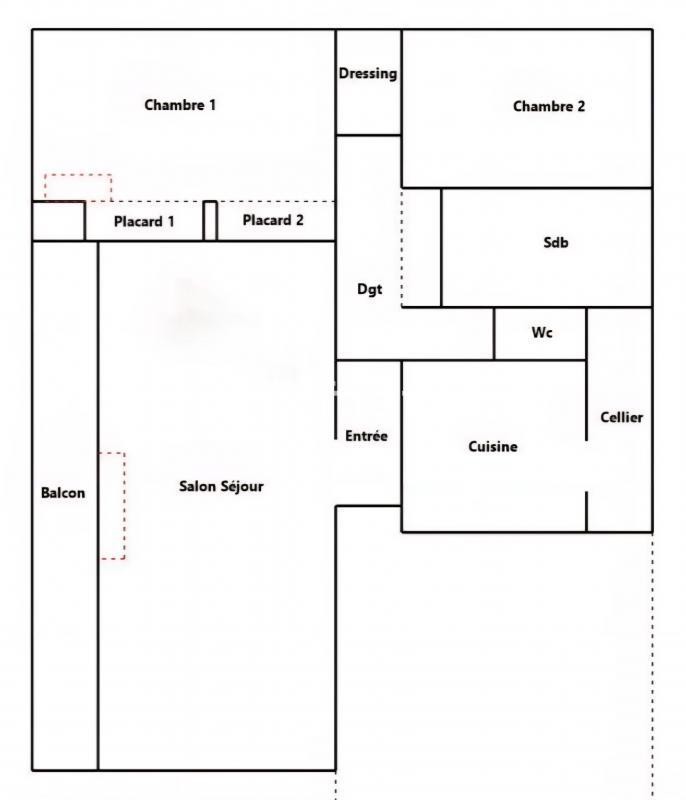 Appartement - 72 m² - 3 pièces