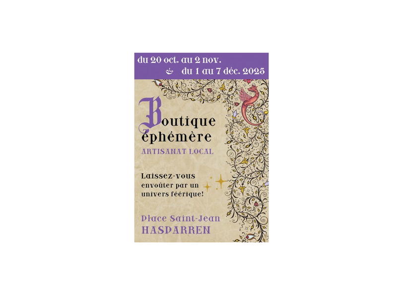 Boutique ephémère-artisanat local