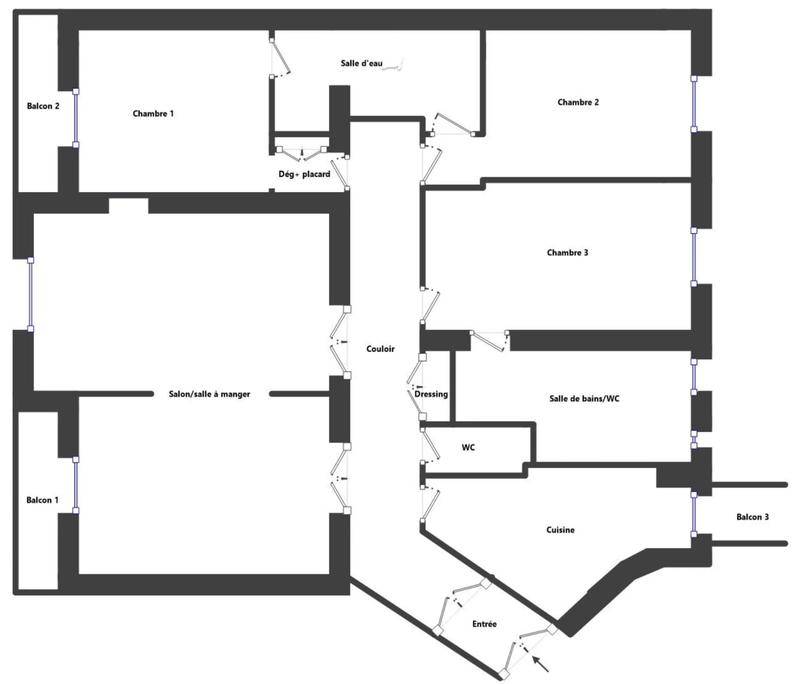 Appartement - 133 m² - 5 pièces