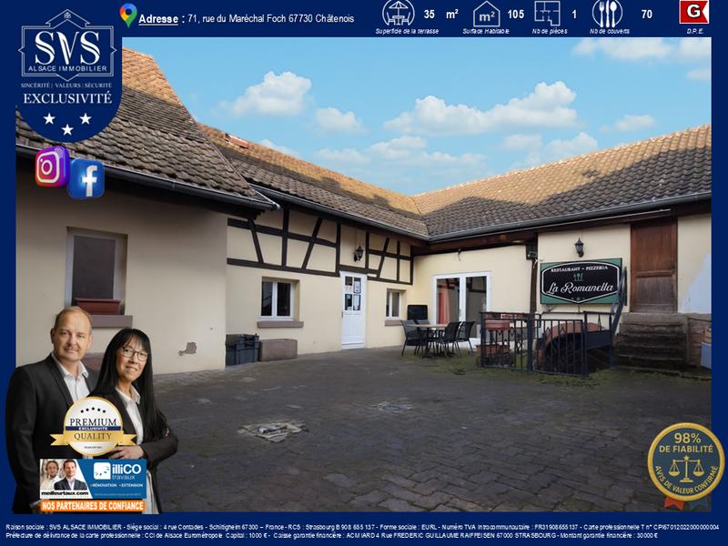 Maison - 105 m² - 1 pièce