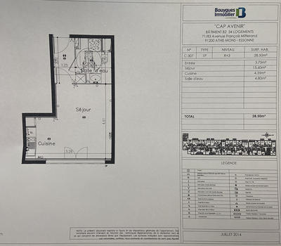 Appartement - 29 m² - 1 pièce