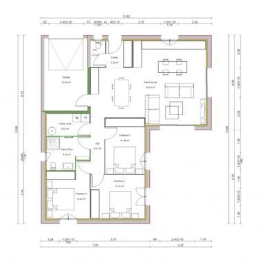 Maison - 90 m² - 4 pièces