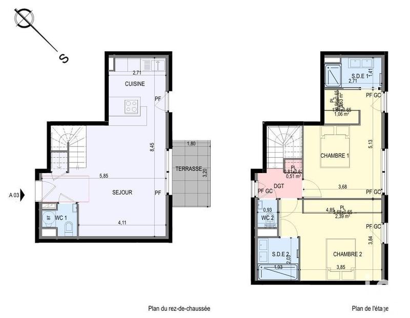 Appartement - 80 m² - 3 pièces