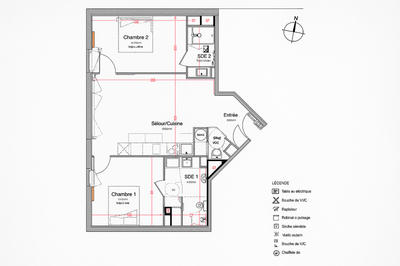 Appartement - 62 m² - 3 pièces