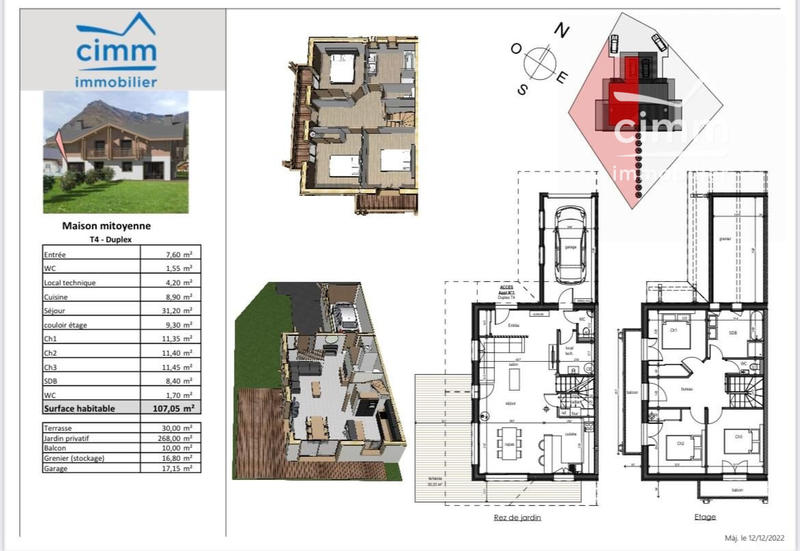 Maison - 107 m² - 4 pièces