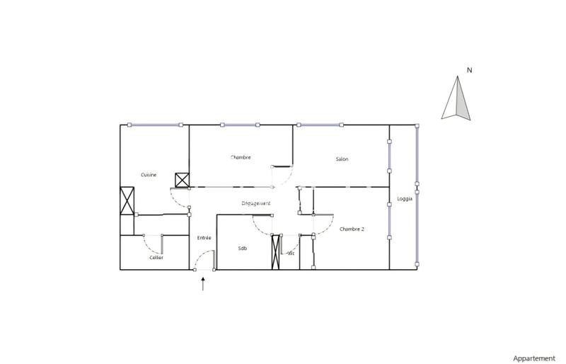 Appartement - 71 m² - 3 pièces