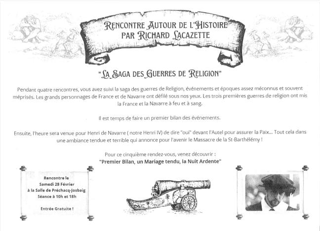 Rencontre autour de l'histoire "Premier bilan, un mariage tendu, la nuit ardente"