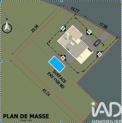 Terrain - 1 100 m²