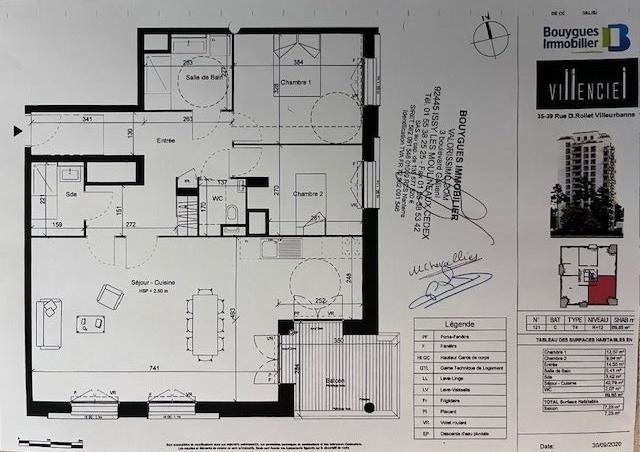 Appartement - 90 m² - 3 pièces