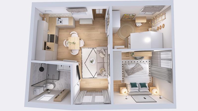 Maison - 43 m² - 3 pièces