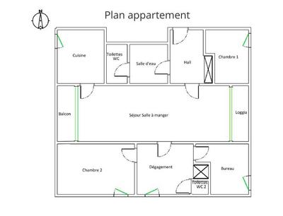 Appartement - 97 m² - 4 pièces