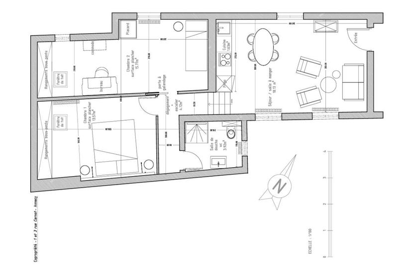 Appartement - 55 m² - 3 pièces