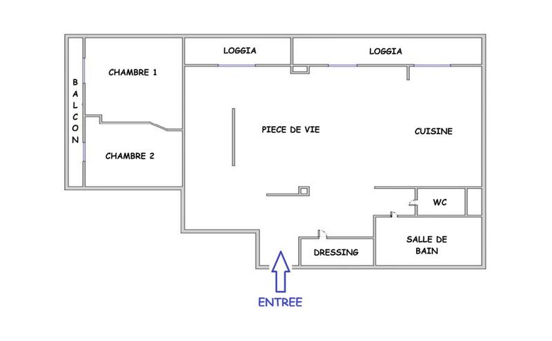 Appartement - 76 m² - 3 pièces
