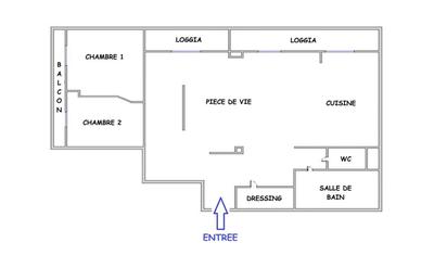 Appartement - 76 m² - 3 pièces