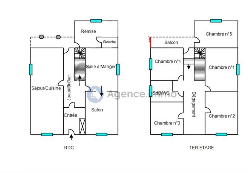 Maison ancienne - 133 m² - 6 pièces