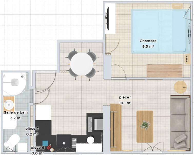 Appartement - 32 m² - 2 pièces