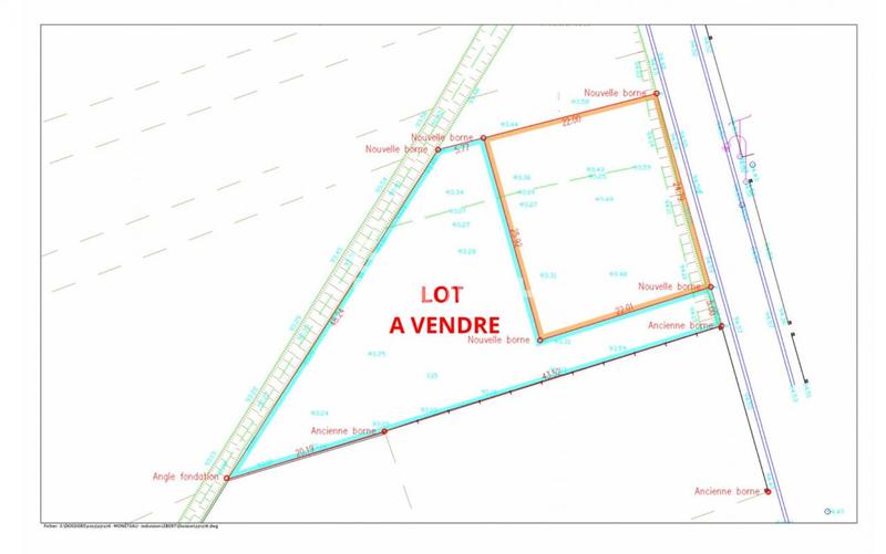 Terrain constructible - 851 m²