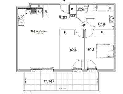 Appartement - 67 m² - 3 pièces