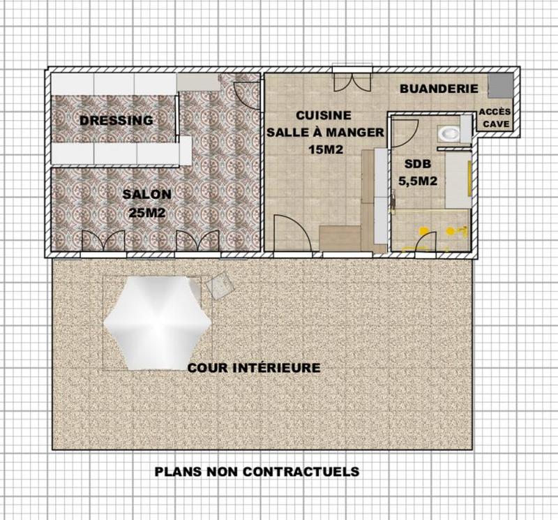 Appartement - 50 m² - 2 pièces