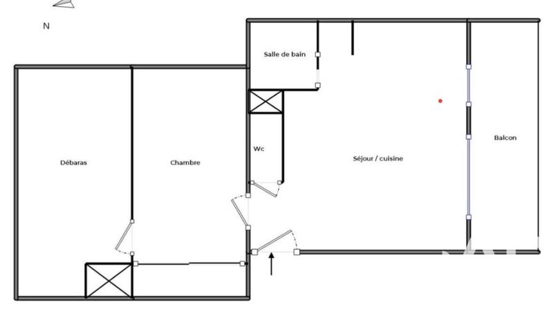 Appartement - 35 m² - 2 pièces