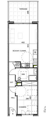 Appartement - 49 m² - 2 pièces