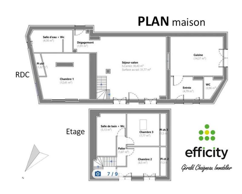 Maison - 96 m² - 4 pièces