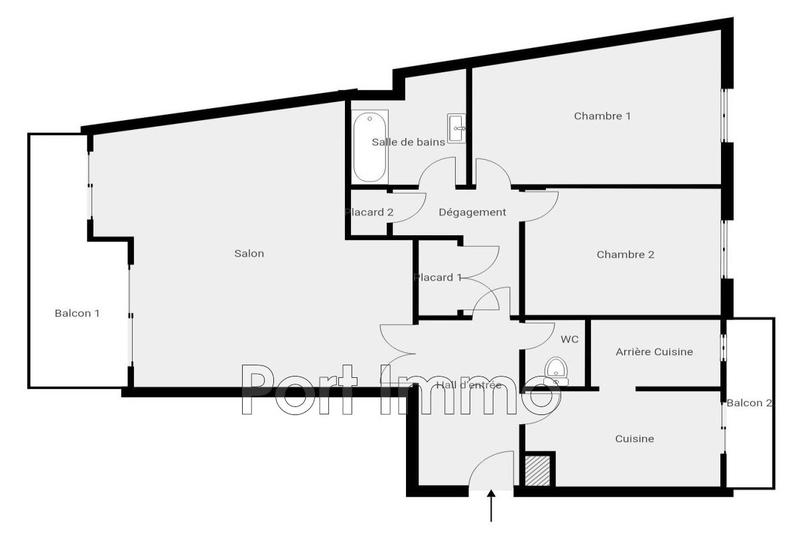 Appartement - 95 m² - 3 pièces