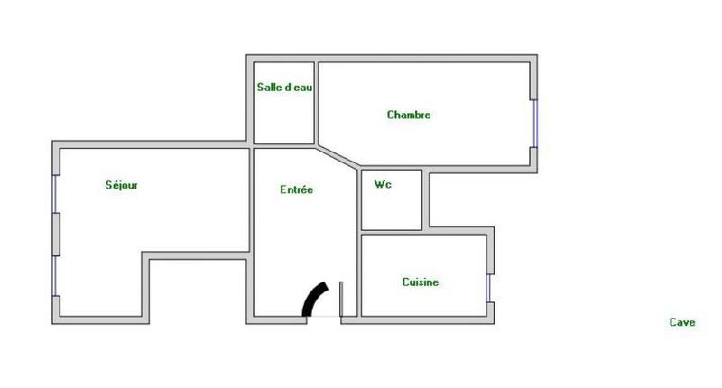 Appartement - 48 m² - 2 pièces